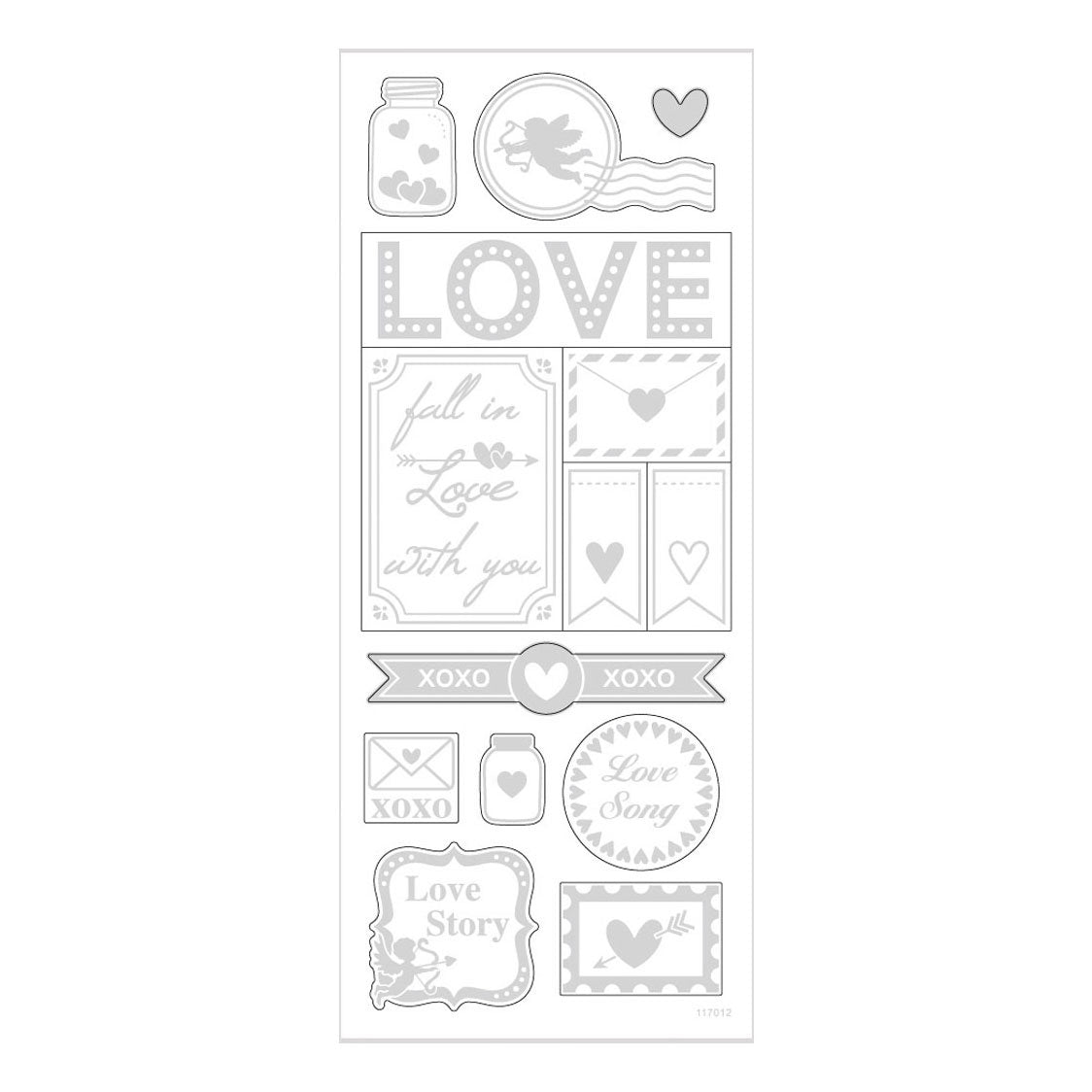 Creativ Company - Creativ Company Https://www.cchobby.nl/stickers-love-vel-10x24-cm-ca-14-stuk-zilver-1-vel