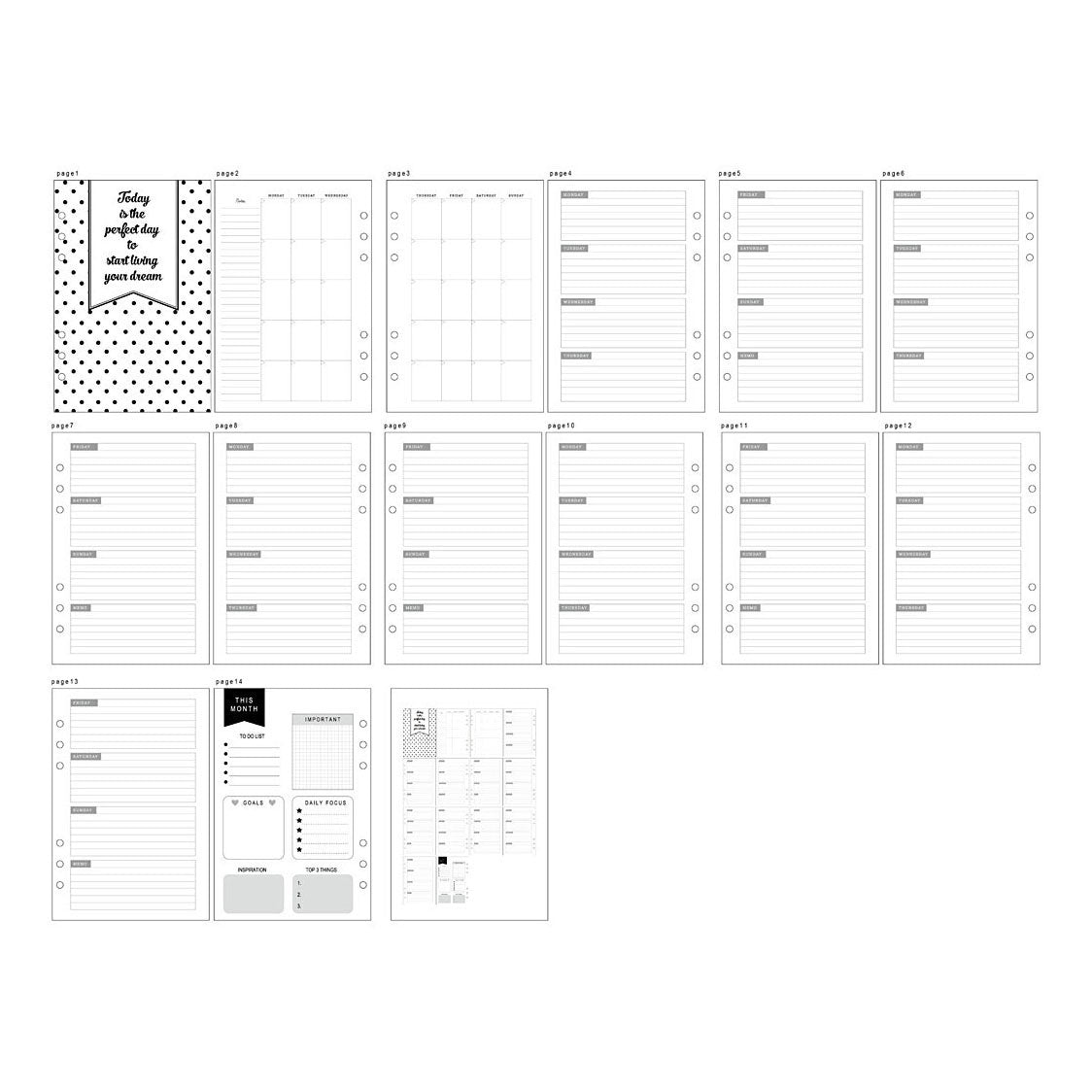 Creativ Company - Creativ Company Planner/bulletjournal pagina's 7ldg.