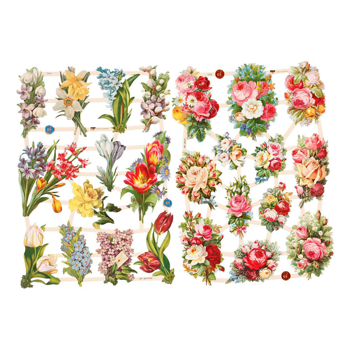 Creativ Company - Creativ Company Vintage plaatjes lentebloemen 2 vellen