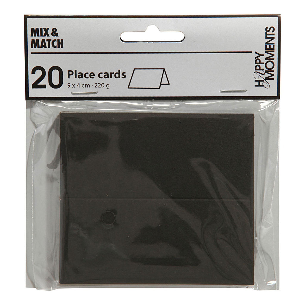 Creativ Company - Creativ Company Naamkaarten zwart 20 stuks
