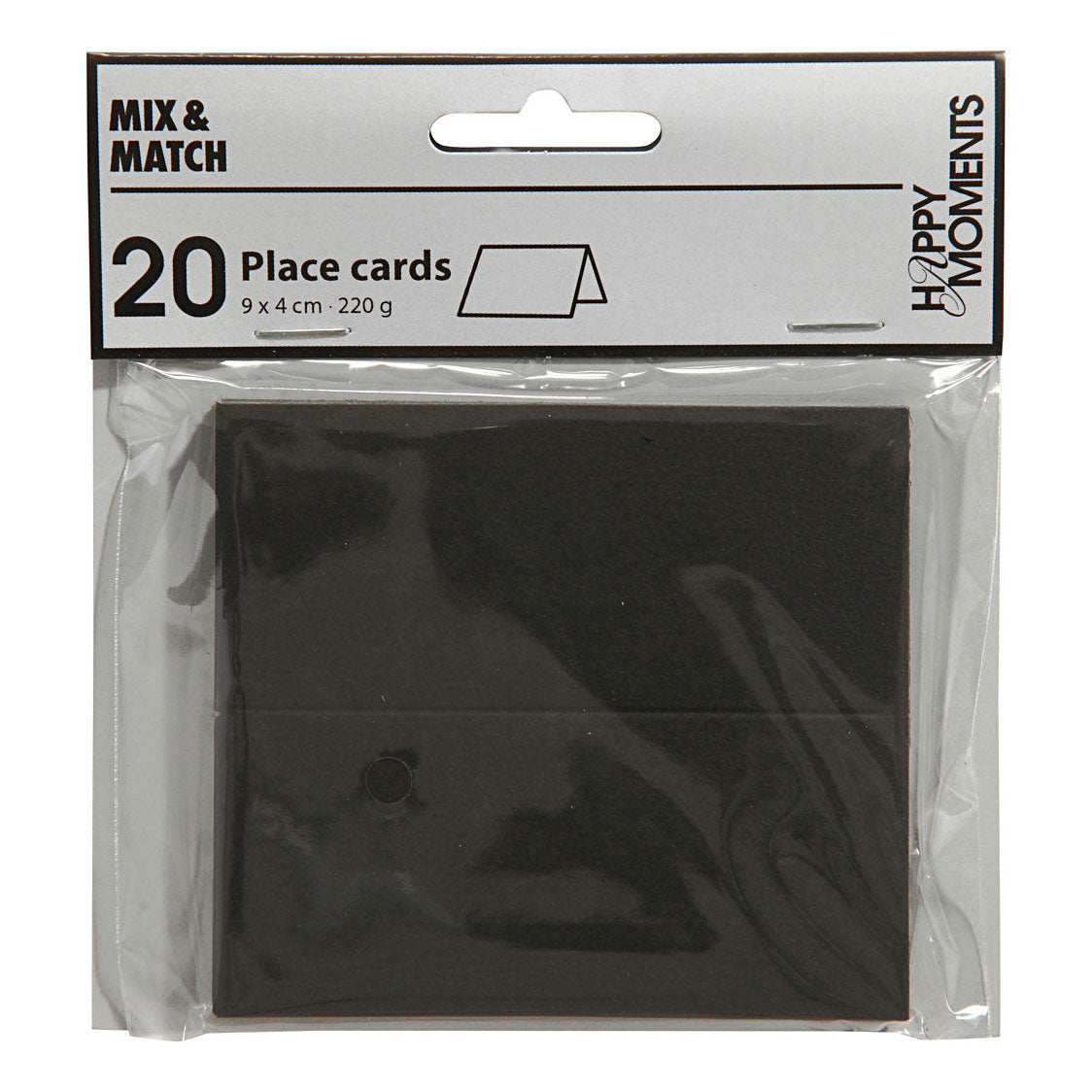 Creativ Company - Creativ Company Naamkaarten zwart 20 stuks