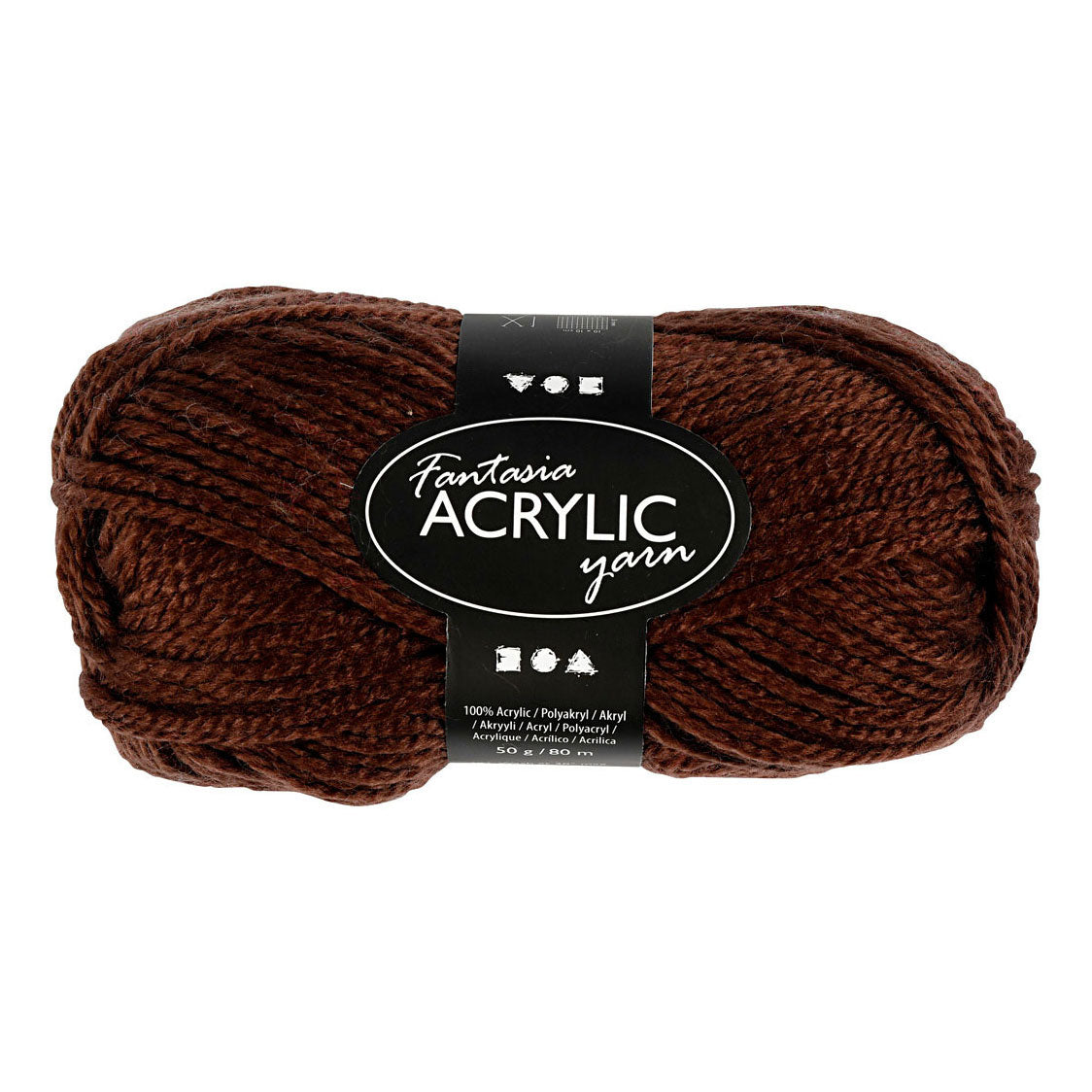 Creativ company fantasia acrylgaren bruin, 80m