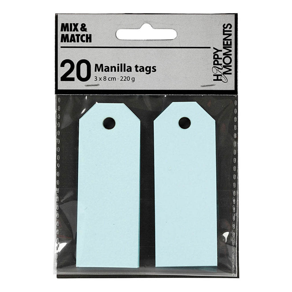 Creativ Company - Creativ Company Manilla labels lichtblauw 20 stuks