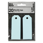 Creativ Company - Creativ Company Manilla labels lichtblauw 20 stuks