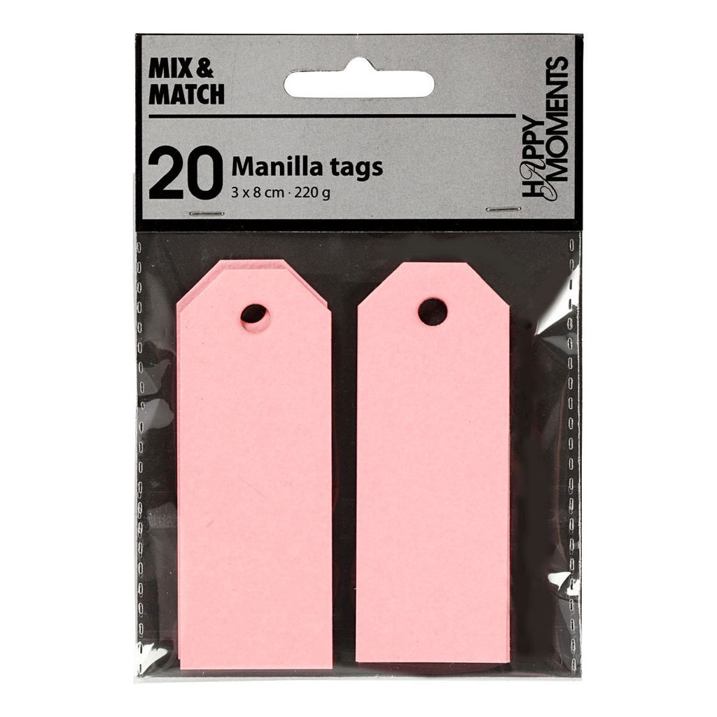 Creativ Company - Creativ Company Manilla labels lichtrood 20 stuks