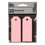 Creativ Company - Creativ Company Manilla labels lichtrood 20 stuks