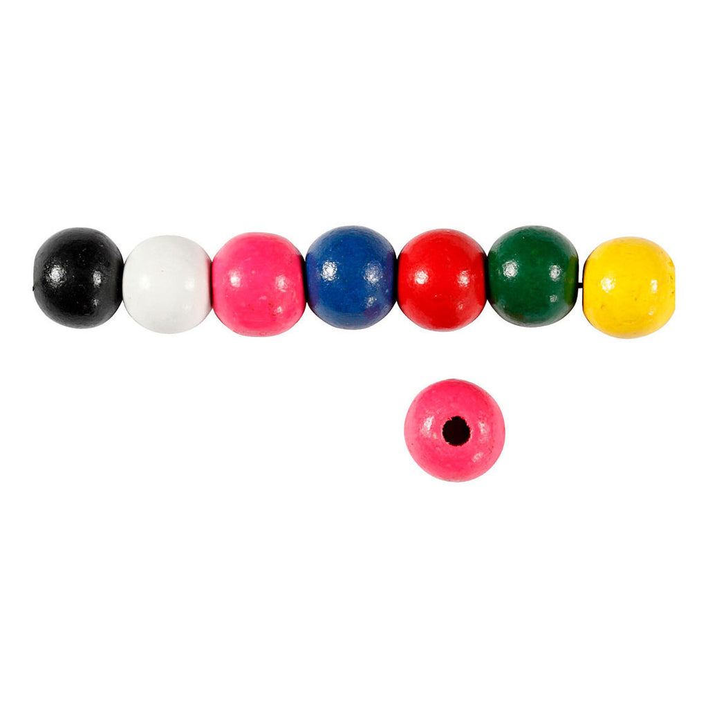 Creativ Company - Creativ Company Houten kralen diverse kleuren 70st.