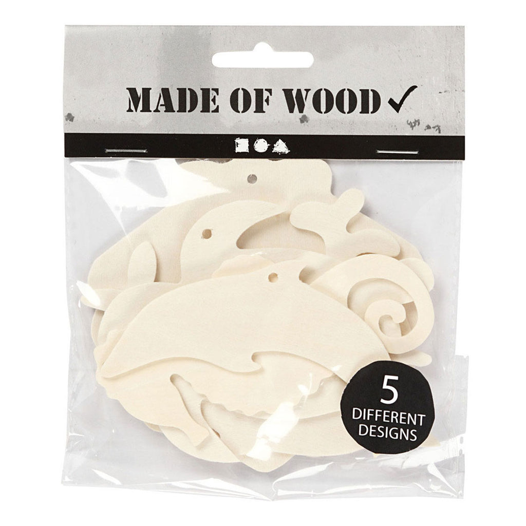 Creativ Company - Creativ Company Houten zeedieren met ophangoog