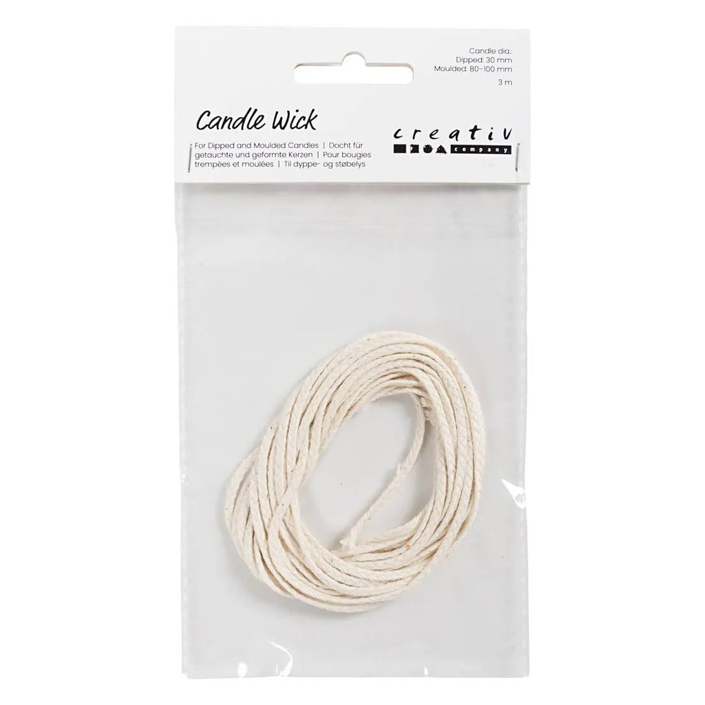 Creativ Company - Creativ Company Lont voor gedoopte (dia. 22-30 mm) en gegoten kaarsen (dia. 60-80 mm) 3m