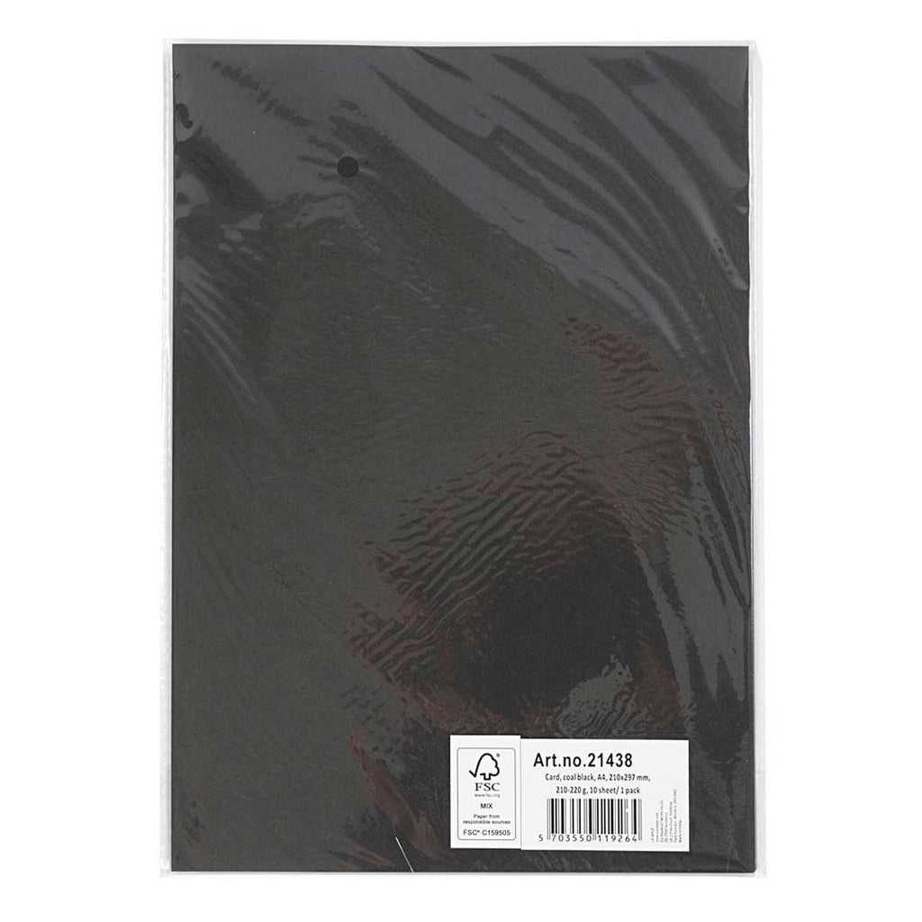 Creativ Company - Creativ Company Karton zwart a4 210-220g 10 vellen