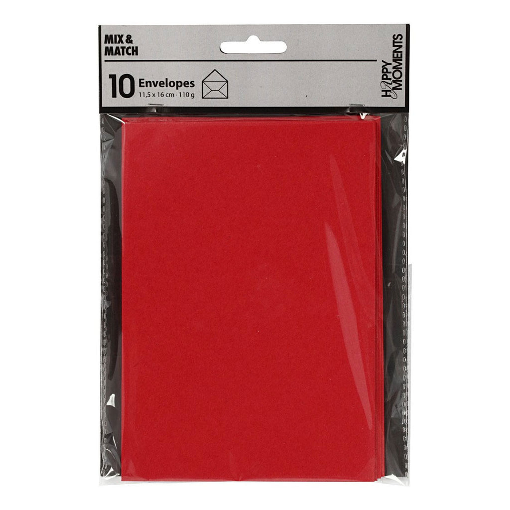 Creativ Company - Creativ Company Envelop rood 115x15cm 10 stuks