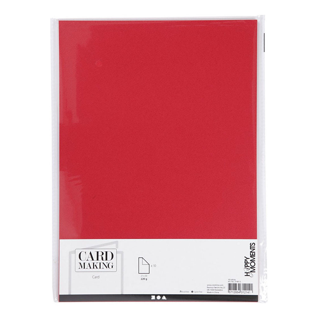 Creativ Company - Creativ Company Karton rood a4 220g 10 stuks
