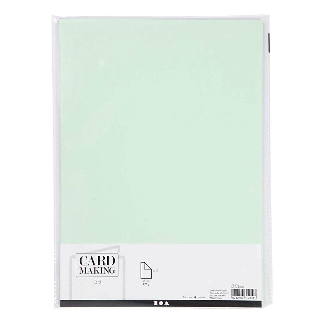 Creativ Company - Creativ Company Karton lichtgroen a4 220g 10 stuks