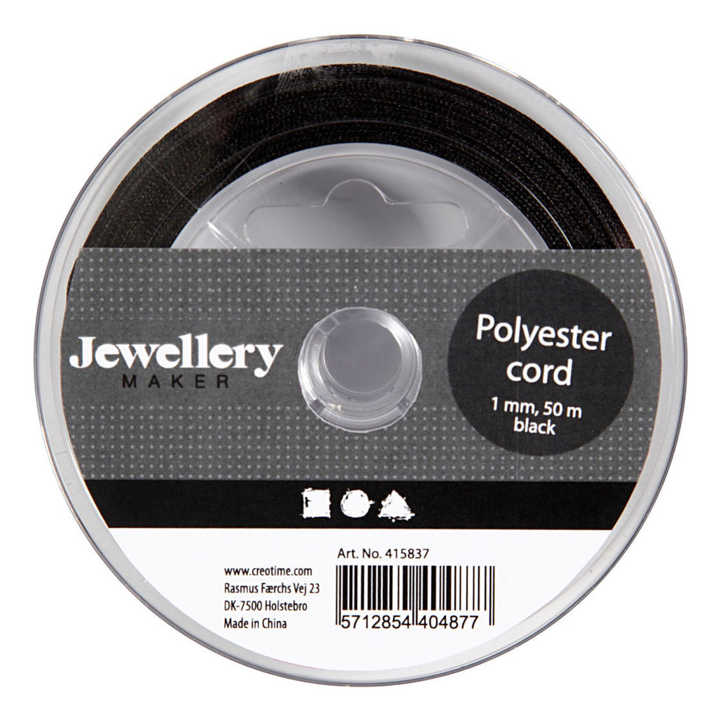 Creativ Company - Creativ Company Polyester koord zwart 50m