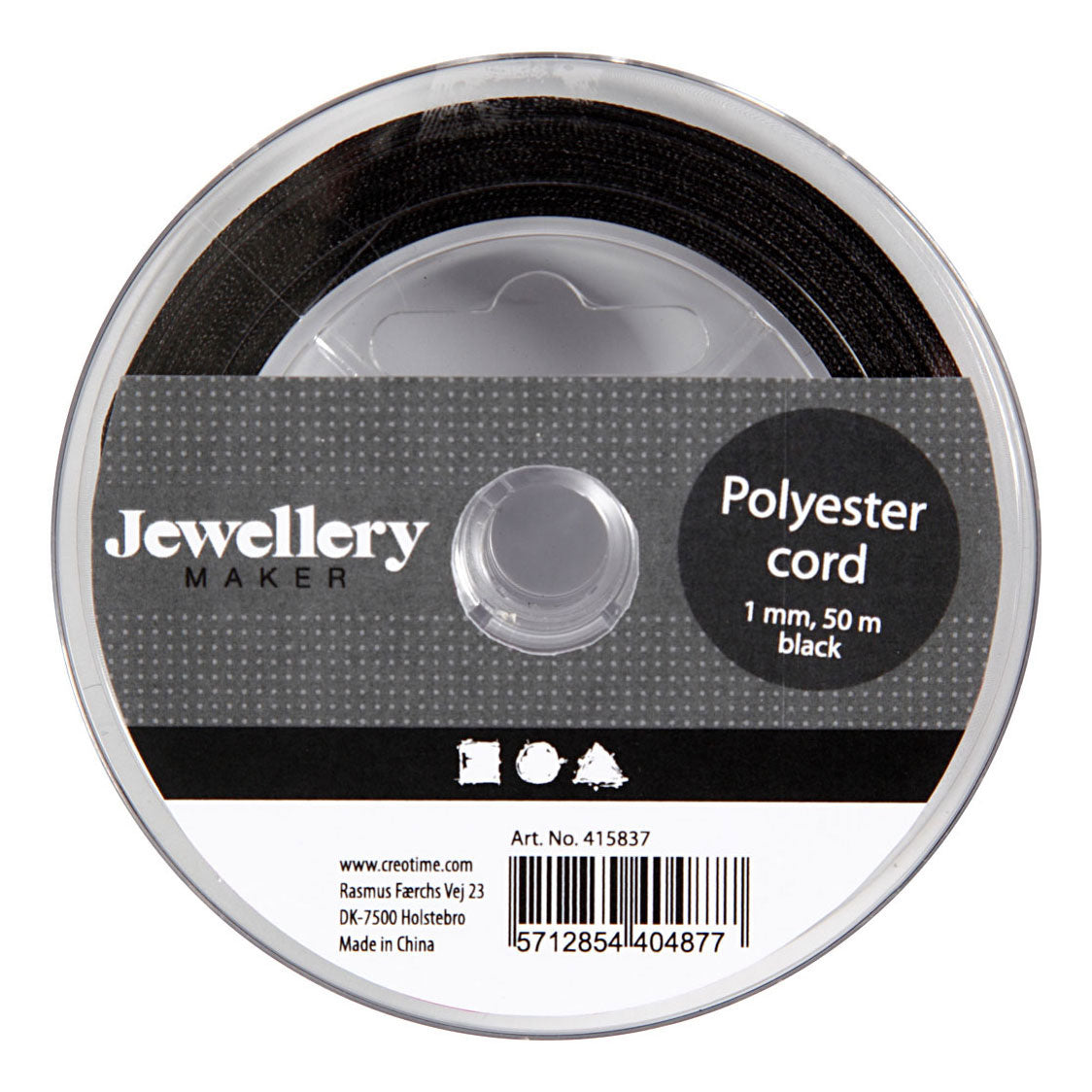 Creativ Company - Creativ Company Polyester koord zwart 50m