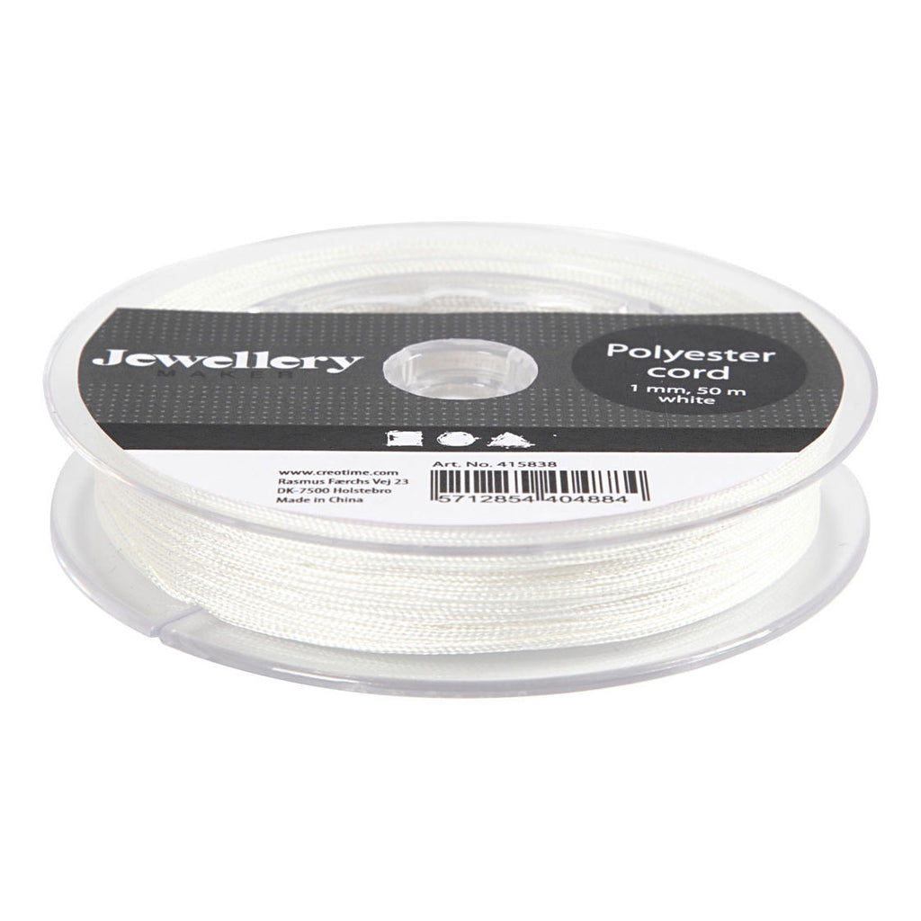 Creativ Company - Creativ Company Polyester koord wit 50m