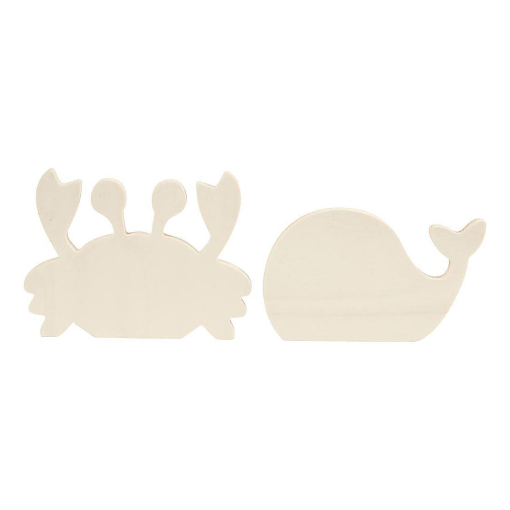 Creativ Company - Creativ Company Houten zeedieren krab en walvis 2st.