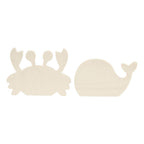 Creativ Company - Creativ Company Houten zeedieren krab en walvis 2st.
