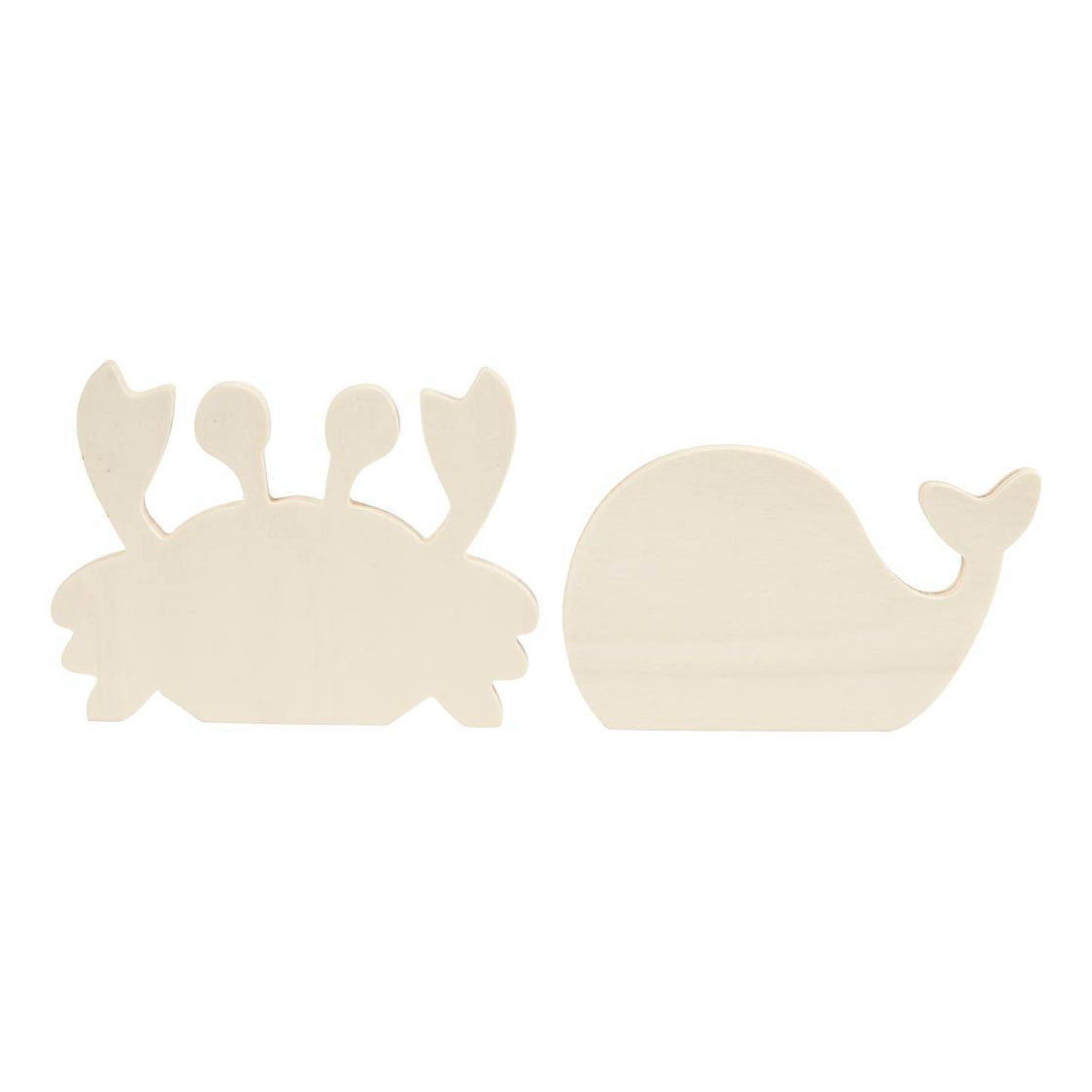 Creativ Company - Creativ Company Houten zeedieren krab en walvis 2st.