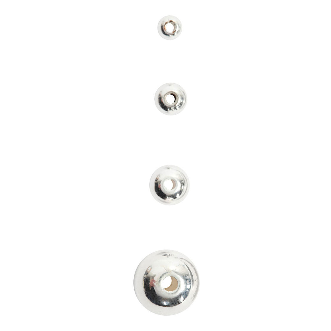 Creativ company kralen zilver, 50st.
