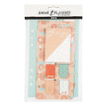 Post-it en boekenlegger set, afm 10,3x22 + 13,8x22 cm, goud, rood, koraal, 2 vel 1 doos