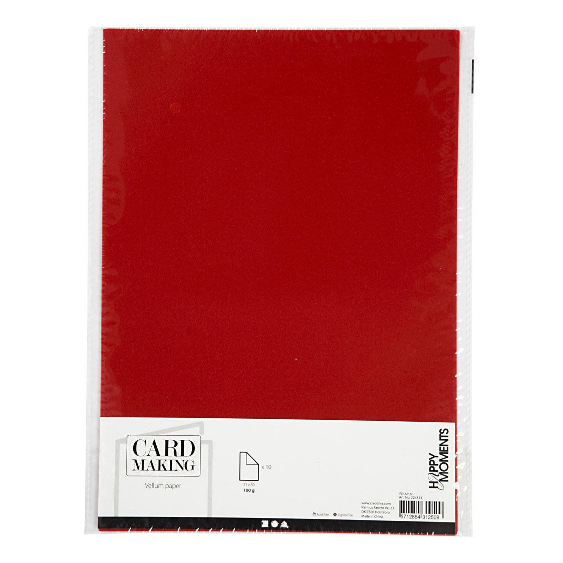 Creativ Company - Creativ Company Vellumpapier a4 rood 10 vellen