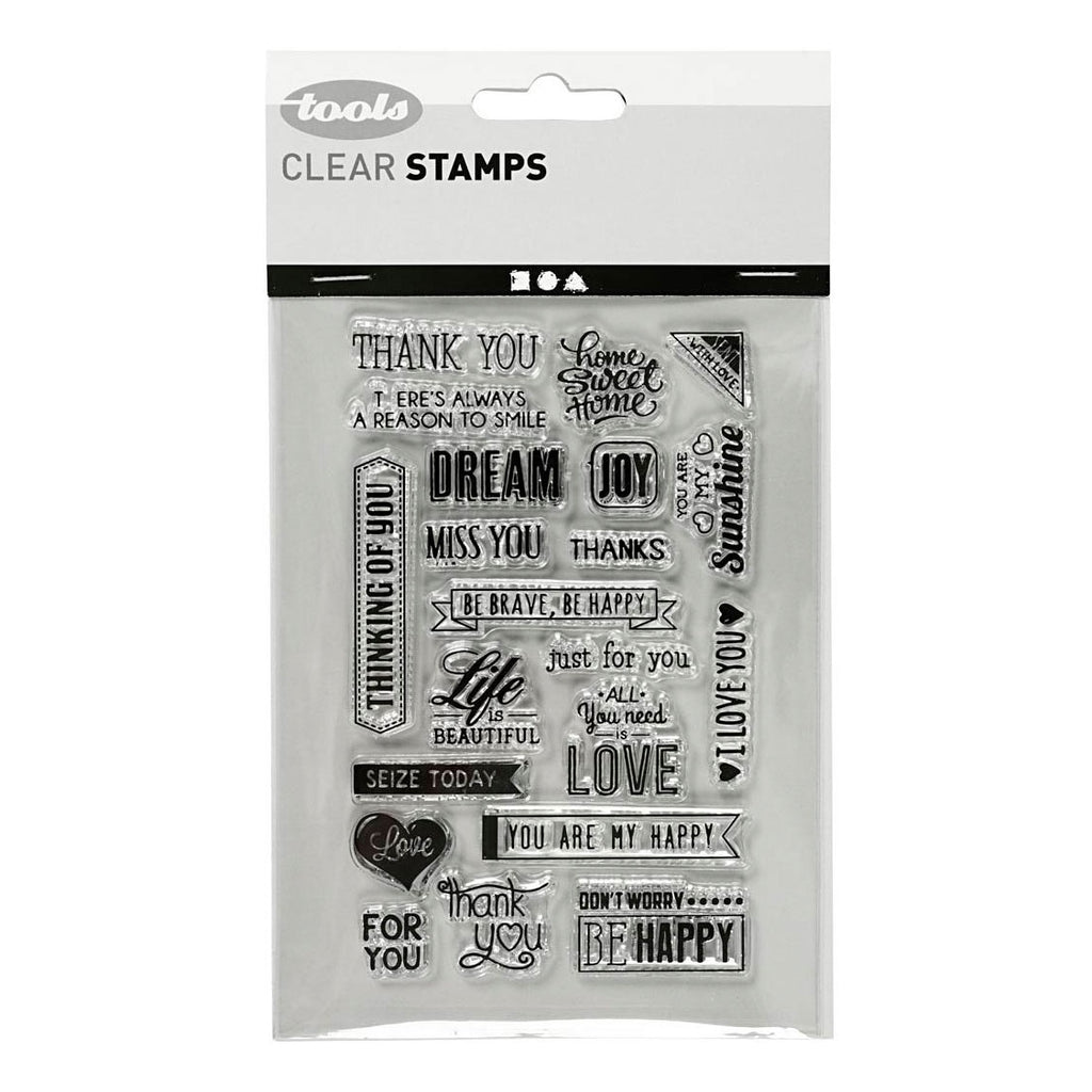 Creativ Company - Creativ Company Silicone stempels engelse tekst. 1 vel