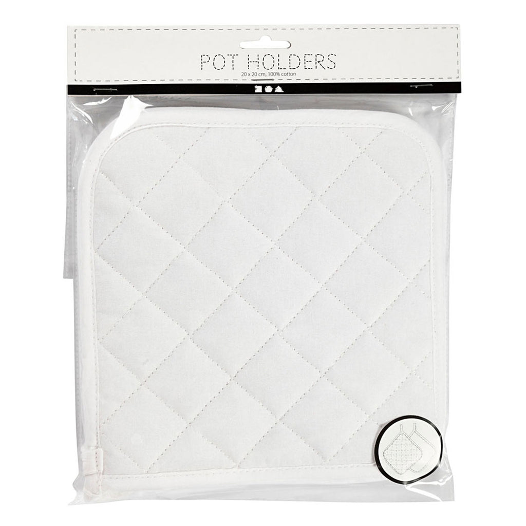 Creativ Company - Creativ Company Pannenlappen wit 20x20cm 1 paar