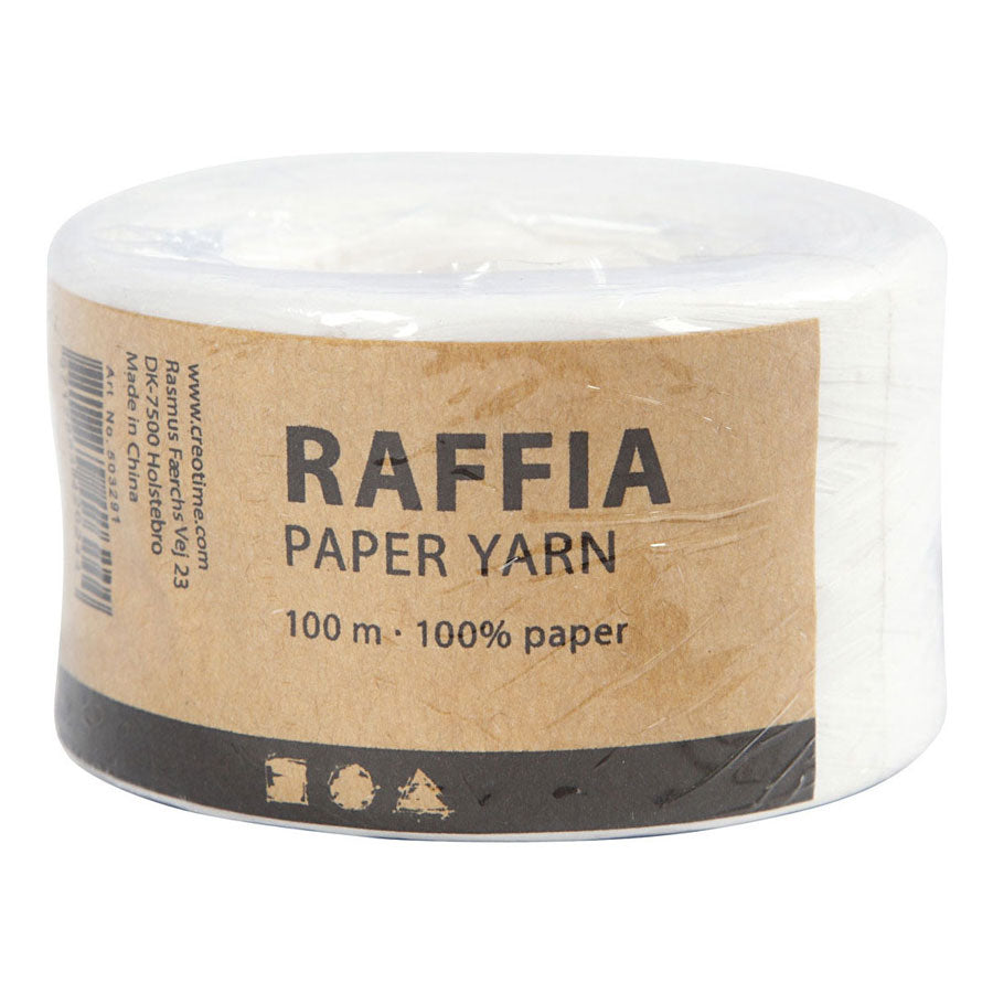 Creativ Company - Creativ Company Papier raffia garen wit 100m