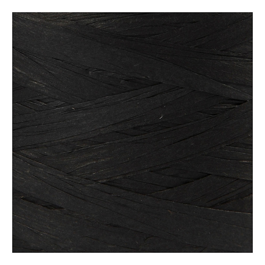 Creativ company papier raffia garen zwart, 100m