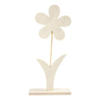 Creativ company houten bloem met voet, 26cm