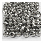 Creativ company facet kralen metallic grijs, 100st.