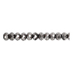 Creativ company facet kralen metallic grijs, 100st.
