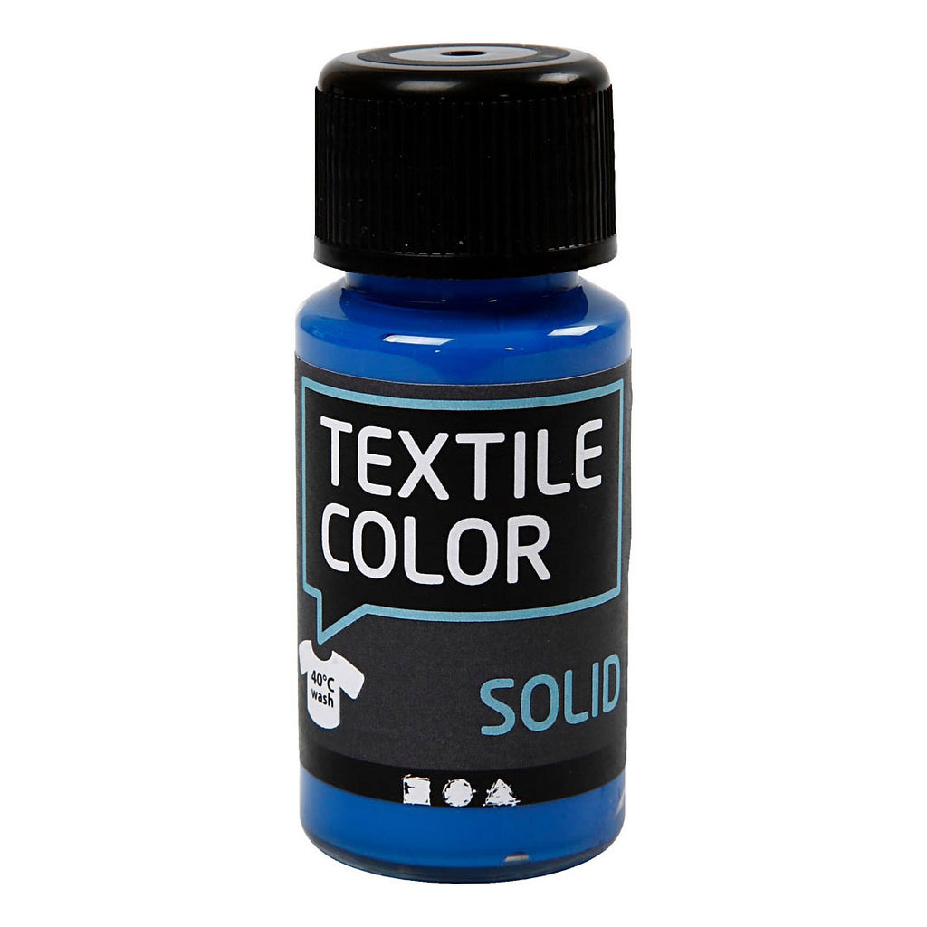 Creativ company textile color dekkende textielverf - briljant blauw, 50ml
