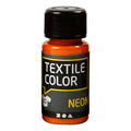Creativ company textile color dekkende textielverf - neon oranje, 50ml