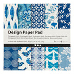 Creativ company design papierblok, vel 15,2x15,2 cm, 120 gr, blauw, 50 vel 1 doos