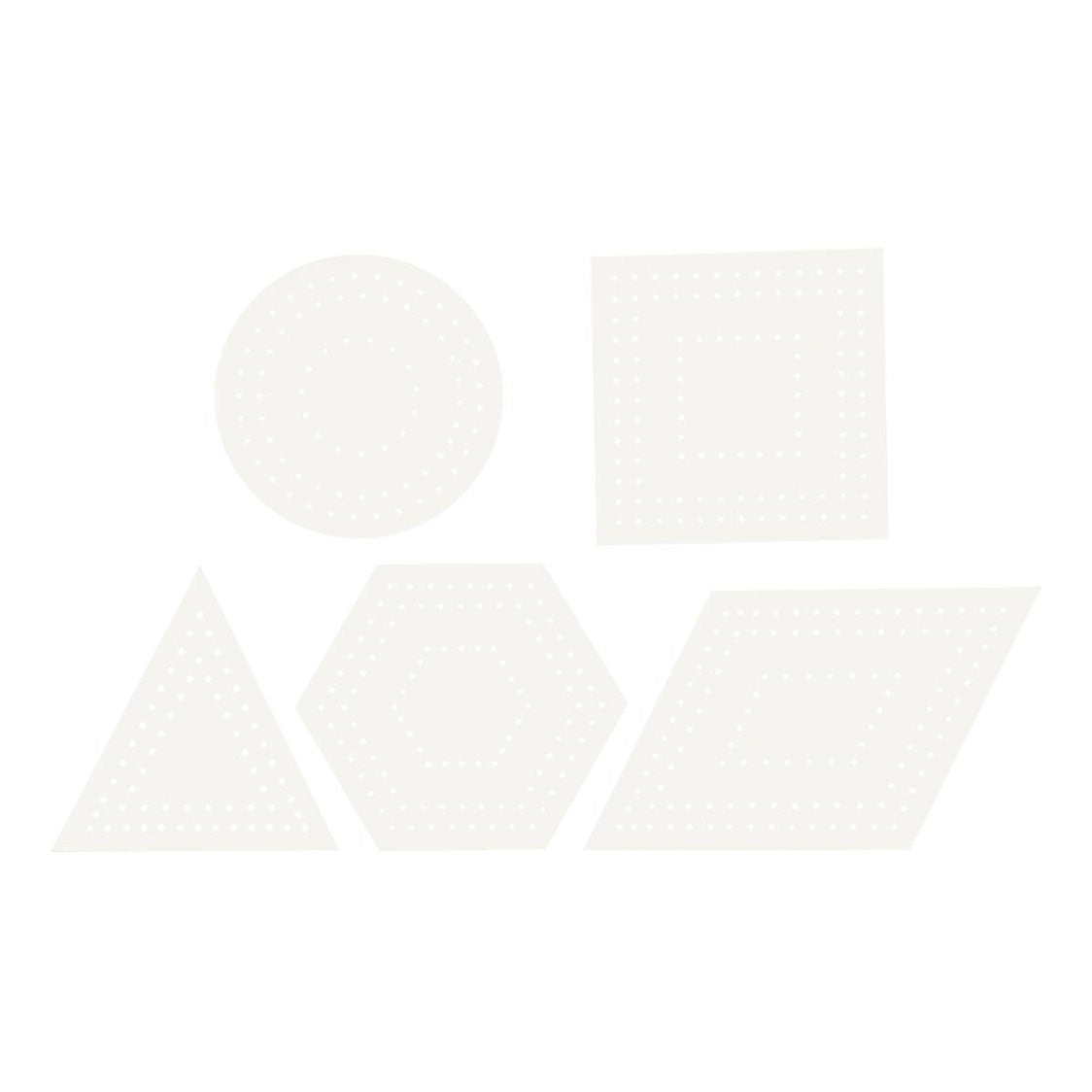 Creativ Company - Creativ Company Kruissteken karton wit geometrisch 20 stuks