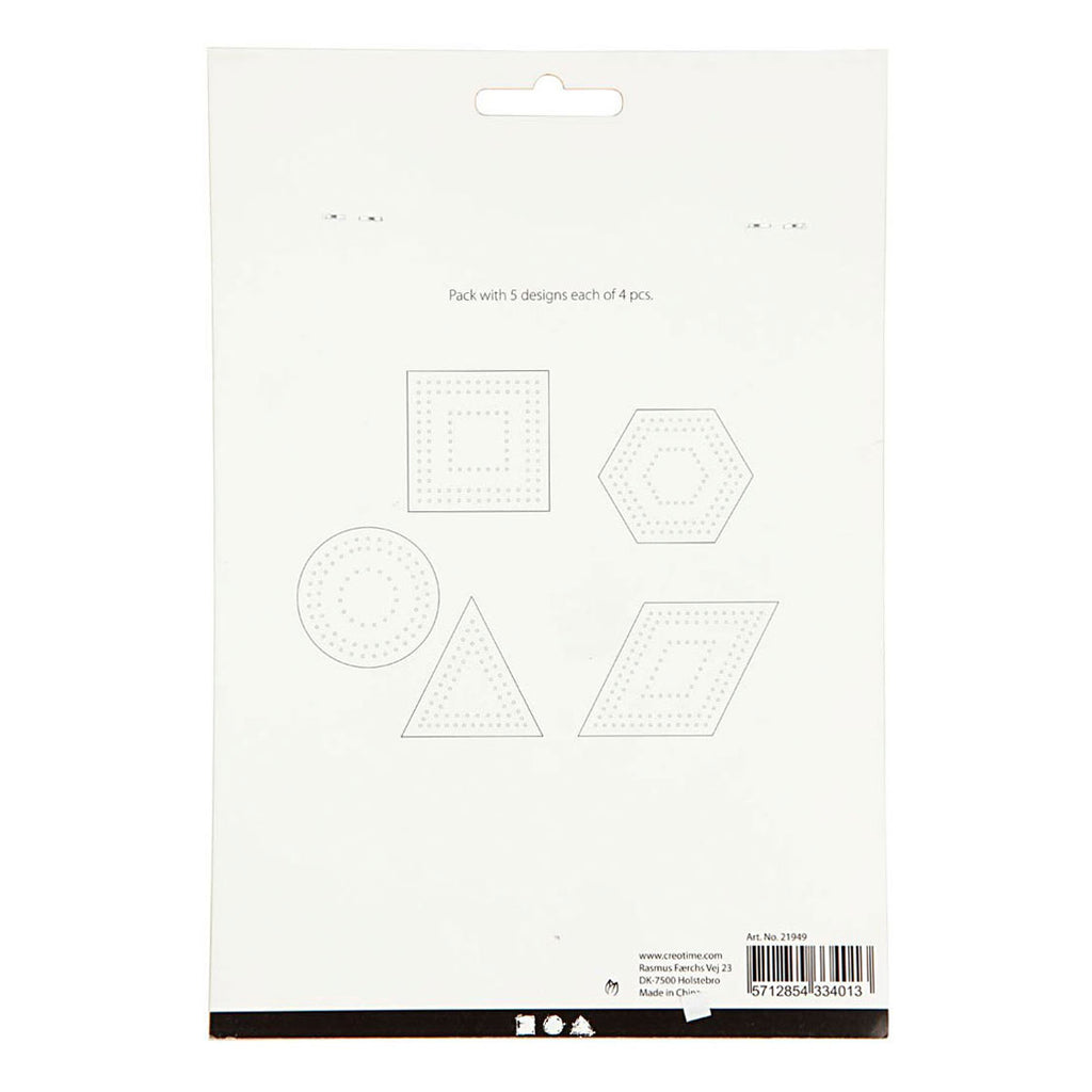 Creativ Company - Creativ Company Kruissteken karton wit geometrisch 20 stuks