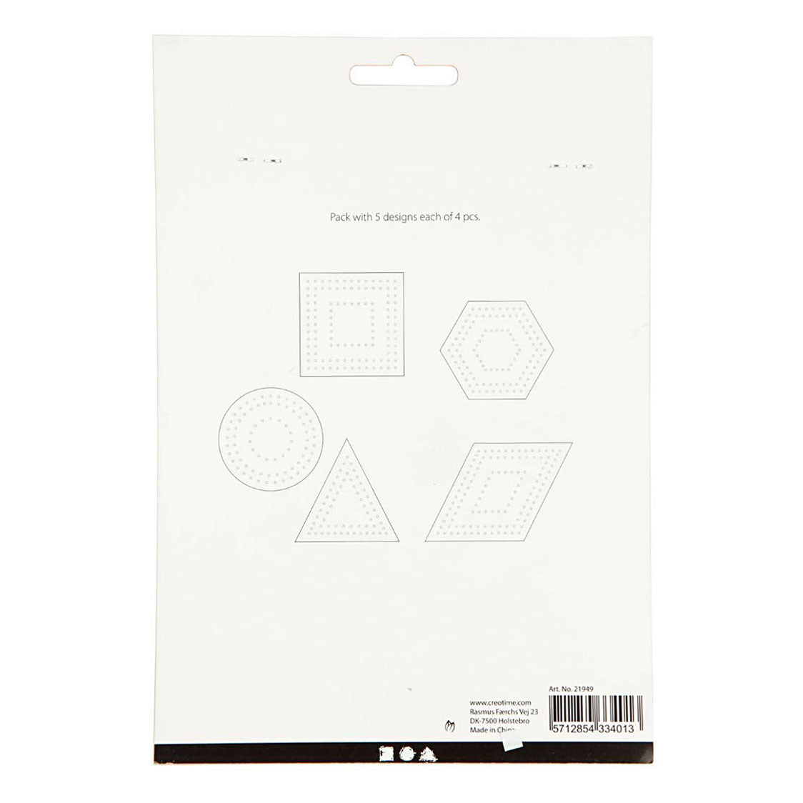 Creativ Company - Creativ Company Kruissteken karton wit geometrisch 20 stuks