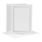 Creativ Company - Creativ Company Kaarten om te borduren wit set van 6