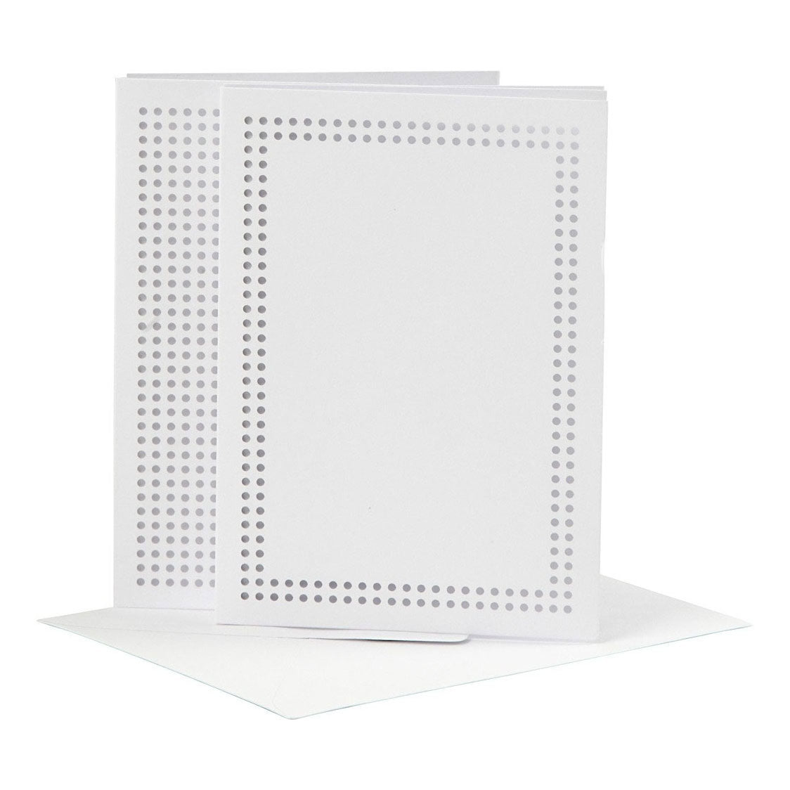 Creativ Company - Creativ Company Kaarten om te borduren wit set van 6