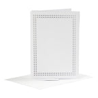 Creativ company cc borduurkaarten 10,5x15 cm wit 6 stuks