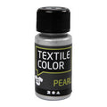 Creativ company textile color dekkende textielverf - zilver parelmoer, 50ml