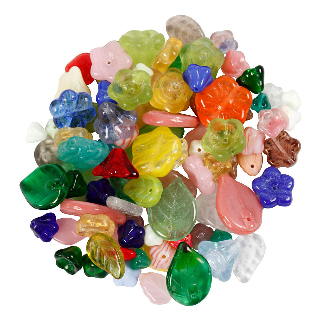 Creativ Company - Creativ Company Glazen kralen divers bladeren en bloemen 60 gram