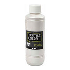 Creativ company textile color dekkende textielverf - base parelmoer, 250ml
