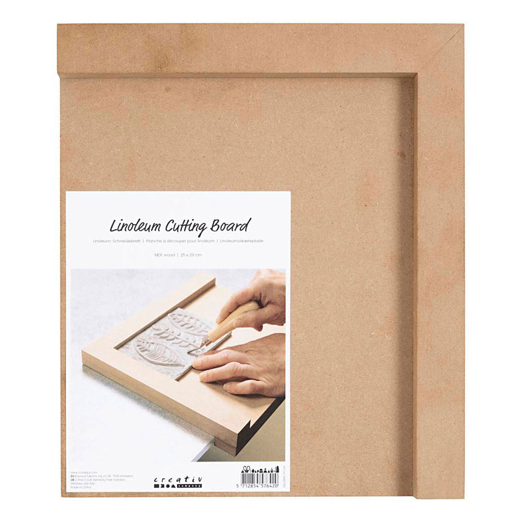 Creativ Company - Creativ Company Houten linoleumhouder rechtshandig 29x25cm