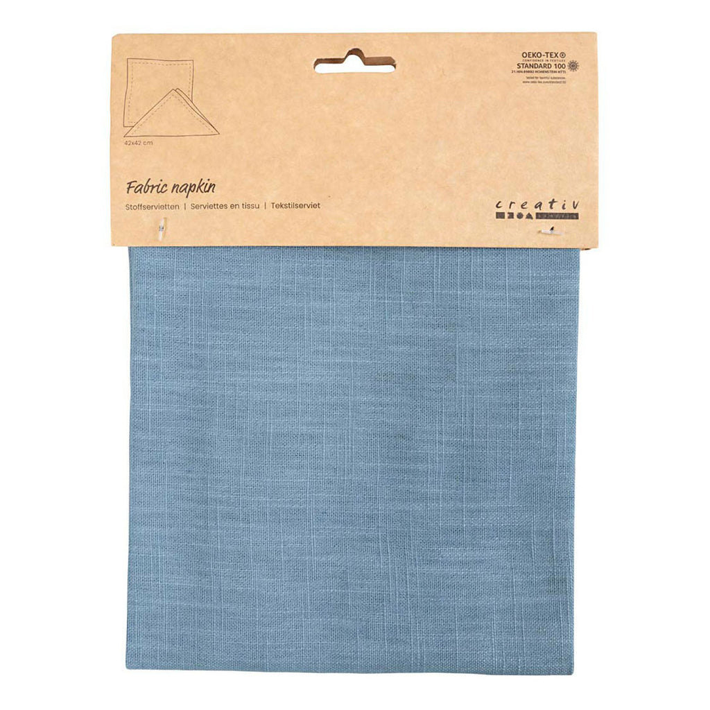 Creativ company stoffen servet pigeon blue, 42x42cm