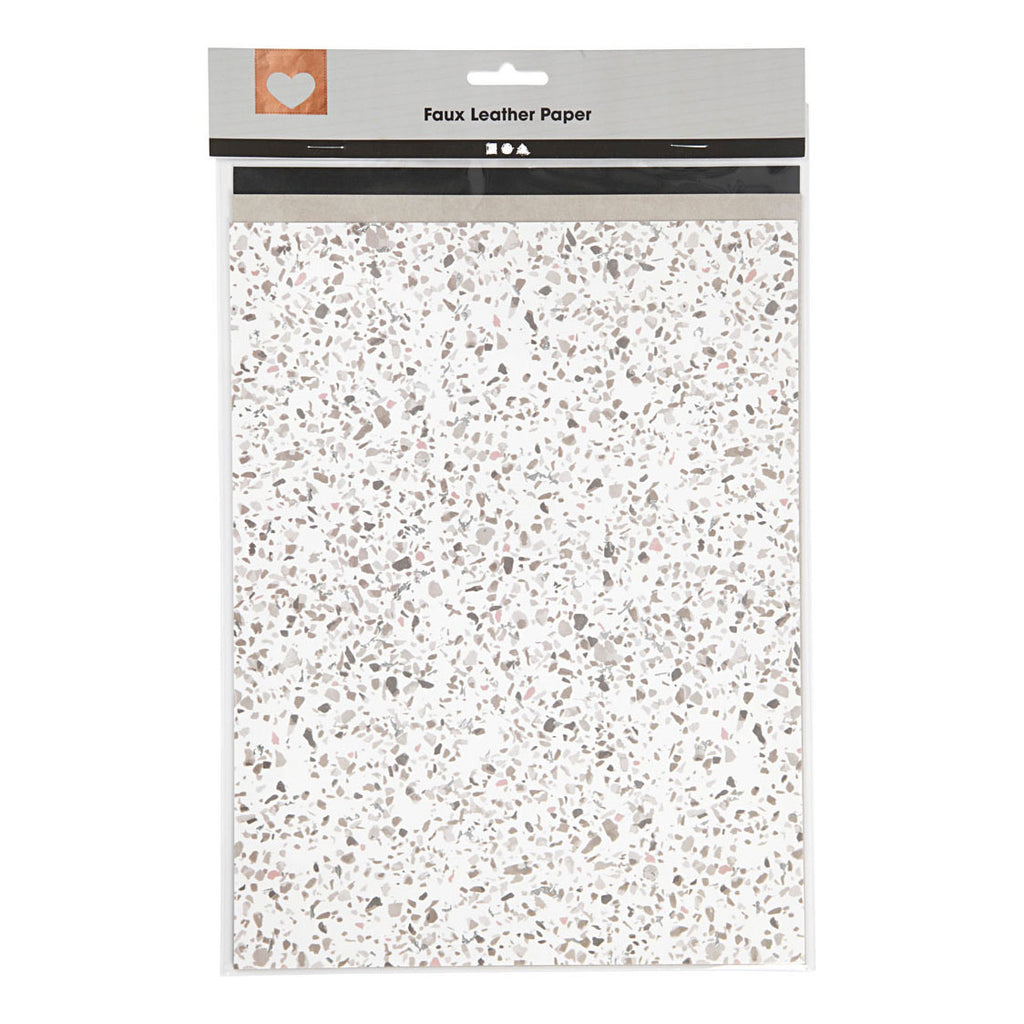 Creativ company faux leather papier divers, 3 vellen