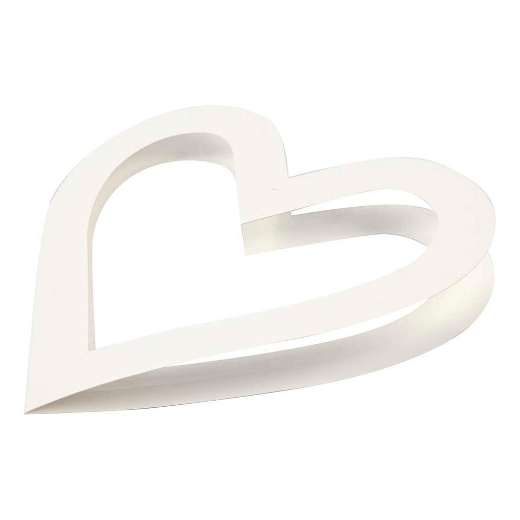 Harten lijsten, afm 18x18 cm, 230 gr, wit, 16 stuk 1 doos