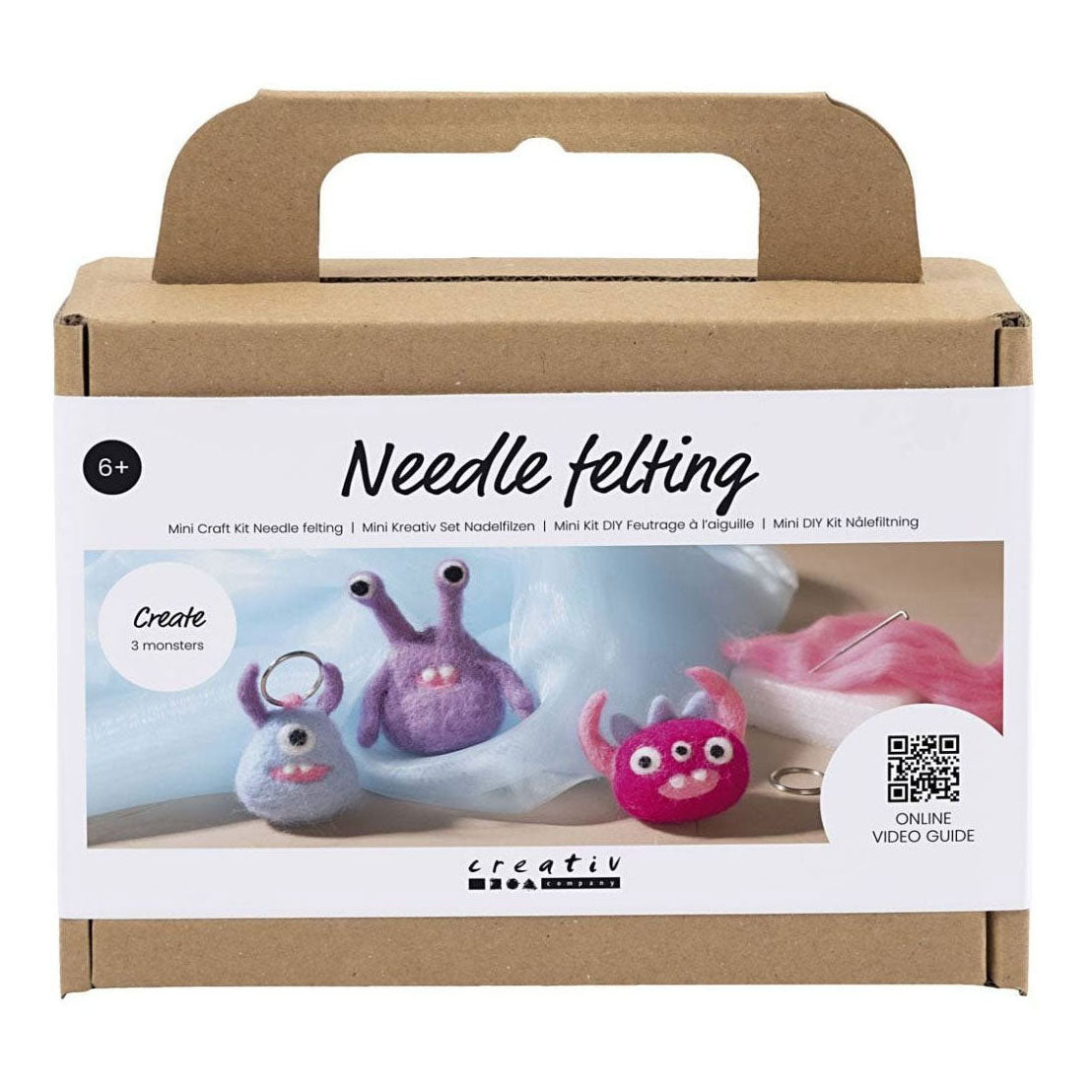 Creativ Company - Creativ Company Mini hobbyset naaldvilten monster maken
